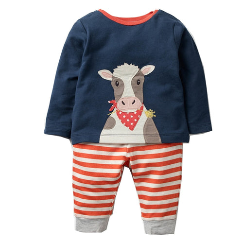 Boys Set with Animal Sweatshirt+Pants - nevaehshalo