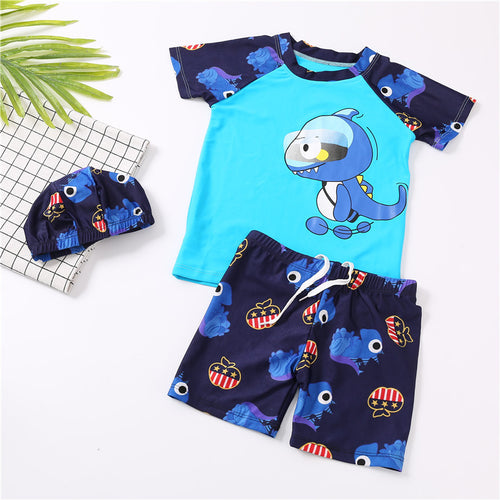 Boys Dinosaur Swimming Trucks suit - nevaehshalo