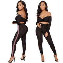 Load image into Gallery viewer, Sexy two piece set Short tube tops Pencil Pants Plus size women tracksuit womens two piece sets Fashion outfits - nevaehshalo
