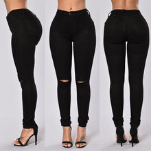 Load image into Gallery viewer, High Waist Skinny Fashion  Jeans for Women Hole  Slim Ripped Denim - nevaehshalo
