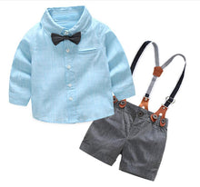 Load image into Gallery viewer, Boy Clothes Bow Tie Shirt +Pants - nevaehshalo
