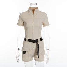 Load image into Gallery viewer, Women&#39;s Rompers  Jumpsuits Khaki Mini Pants Trousers.
