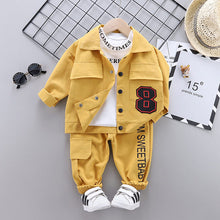 Load image into Gallery viewer, Boys Jacket Suit T-Shirt Pants 3Pcs/sets  Infant an Toddler Sportswear
