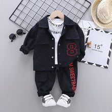 Load image into Gallery viewer, Boys Jacket Suit T-Shirt Pants 3Pcs/sets  Infant an Toddler Sportswear
