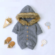 Load image into Gallery viewer, Baby Romper Autumn Winter Knitting Baby Boys Clothes Hooded Newborn Jumpsuit Unisex Baby Clothes For Girls Clothes 0 3 24 Month - nevaehshalo
