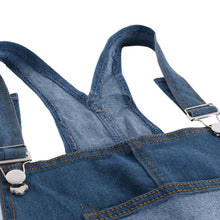 Load image into Gallery viewer, Women Overalls Cool Denim Jumpsuit Ripped Holes
