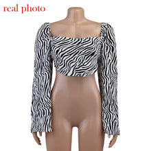 Load image into Gallery viewer, Women Fashion  Club Party Long Sleeve Shirts Crop Tops - nevaehshalo
