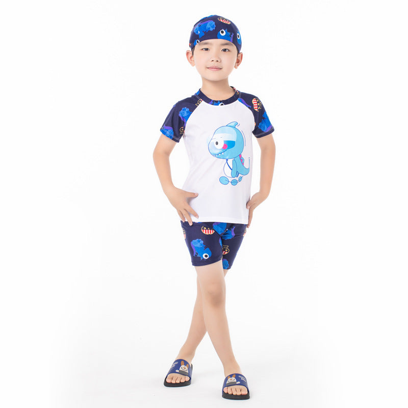 Boys Dinosaur Swimming Trucks suit - nevaehshalo