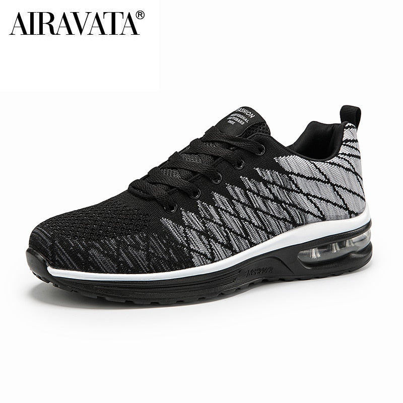 Flying woven air cushion men's shoes trend sports  breathable running shoes men's casual shoes - nevaehshalo