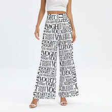 Load image into Gallery viewer, Women&#39;s  Letter Print Elastic Waist Wide Leg Pants Casual
