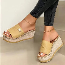 Load image into Gallery viewer, New Female Shoes Fashion Heeled Casual Summer Slides Slippers - nevaehshalo
