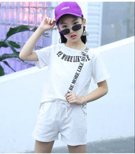 Load image into Gallery viewer, Two Pieces Set For Girls Summer Style Teenage Girl Hip Hop Clothing 4 6 8 10 12 14Years - nevaehshalo
