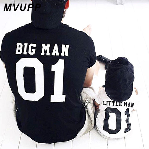 Family Look matching outfits father and son big litter man Dad baby summer fathers day clothing T-shirt for daddy and me clothes - nevaehshalo