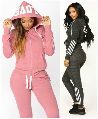 Pant Tops 2Pcs Set Women Ladies  Hoodies Sweatshirt - nevaehshalo