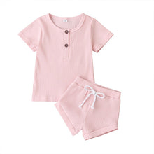 Load image into Gallery viewer, Boys and  Girls Summer Clothes Tops+Shorts  Outfits Sets - nevaehshalo
