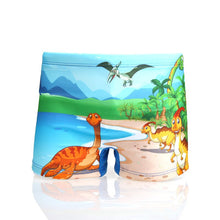 Load image into Gallery viewer, Boy Swimming Trunks dinosaur fish Print Cartoon - nevaehshalo
