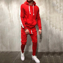 Load image into Gallery viewer, 2 Pieces Sets Men  Hooded Sweatshirt +Drawstring Pants
