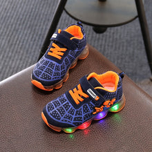 Load image into Gallery viewer, 1-14 Years Old Luminous Sneakers Boy Girl Cartoon LED Light Up Shoes Glowing with Light Kids Shoes Children Led Sneakers Brand - nevaehshalo
