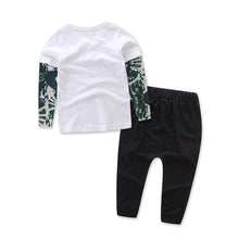 Load image into Gallery viewer, Boy Letter Tattoo T shirt Pants Outfits Clothes Set - nevaehshalo
