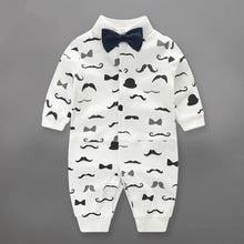 Load image into Gallery viewer, Boy Rompers  Tie Gentleman Suit Bow - nevaehshalo
