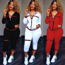 Load image into Gallery viewer, 2pcs Women&#39;s Hooded Long Sleeve Tops Long Pants - nevaehshalo
