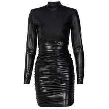 Load image into Gallery viewer, New Fashion Sexy Slim Slimming Ruffled Long Sleeve Dress Knitted Bag Hip Skirt - nevaehshalo
