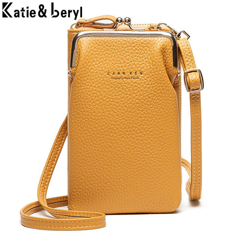 Fashion  Crossbody  Women Mini PU Leather Shoulder  Phone Purse Zipper Flap - nevaehshalo