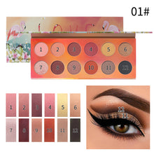 Load image into Gallery viewer, Romantic Beauty 12 Color Dazzle Eye Shadow Plate Pearlescent
