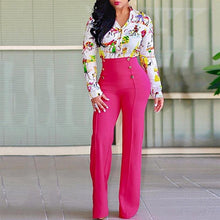 Load image into Gallery viewer, Wide Leg High Waist Women Pants Button Plus Size
