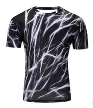 Load image into Gallery viewer, Print Short sleeved Tees Men Black And White Vertigo Hypnotic colorful Printing 3D T shirt - nevaehshalo
