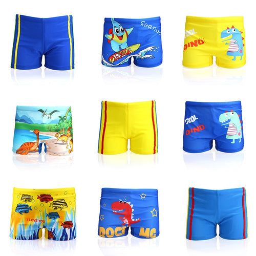 Boy Swimming Trunks dinosaur fish Print Cartoon - nevaehshalo