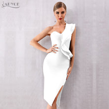 Load image into Gallery viewer, Summer Women Bandage Dress Sexy One Shoulder Ruffles - nevaehshalo
