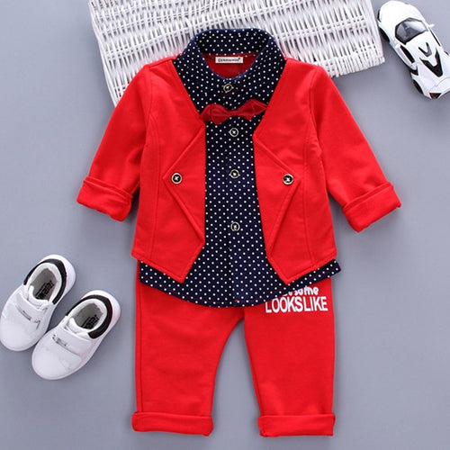 Boy's Sport Suit  Jacket+Tshirt+Jeans 3Pcs - nevaehshalo