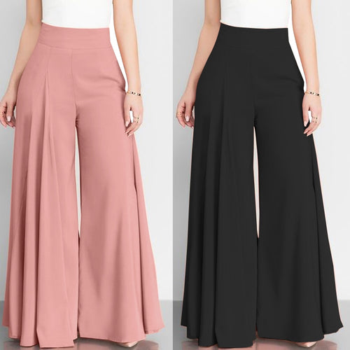 Women Elegant High Waist Wide Leg Pants Spring - nevaehshalo