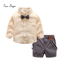 Load image into Gallery viewer, Boy Clothes Bow Tie Shirt +Pants - nevaehshalo
