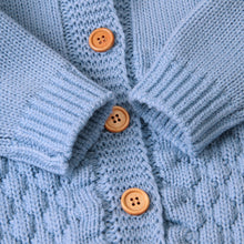 Load image into Gallery viewer, Newborn Sweater Baby Boy Girl  Romper Bear Ear Knit Hooded Jumpsuit Outfit
