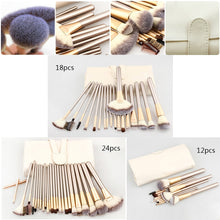 Load image into Gallery viewer, 12/18/24Pcs  Professional Soft Cosmetics Make Up Brush Set Kabuki
