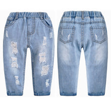 Load image into Gallery viewer, Baby Girls Boys Jeans Pants Enfant Stretchy Denim Trousers
