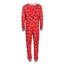 Load image into Gallery viewer, Christmas Pajamas Onesis  Matching String Lights Pattern Zipper Hood for Family
