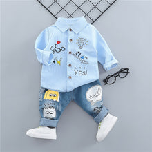 Load image into Gallery viewer, Boys &amp; Girls Casual Clothes Set shirt Denim pants. - nevaehshalo
