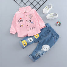 Load image into Gallery viewer, Boys &amp; Girls Casual Clothes Set shirt Denim pants. - nevaehshalo
