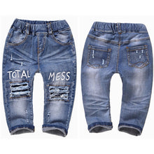 Load image into Gallery viewer, Baby Girls Boys Jeans Pants Enfant Stretchy Denim Trousers
