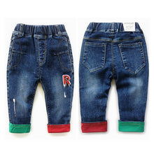 Load image into Gallery viewer, Baby Girls Boys Jeans Pants Enfant Stretchy Denim Trousers
