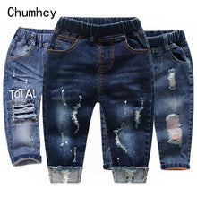 Load image into Gallery viewer, Baby Girls Boys Jeans Pants Enfant Stretchy Denim Trousers
