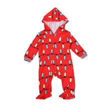 Load image into Gallery viewer, Christmas Pajamas Onesis  Matching String Lights Pattern Zipper Hood for Family
