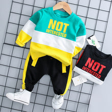 Load image into Gallery viewer, New Kids Clothes Baby Boys Costume Letter Tracksuit Tops Pants Children spring  Boys Outfits - nevaehshalo
