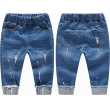 Load image into Gallery viewer, Baby Girls Boys Jeans Pants Enfant Stretchy Denim Trousers
